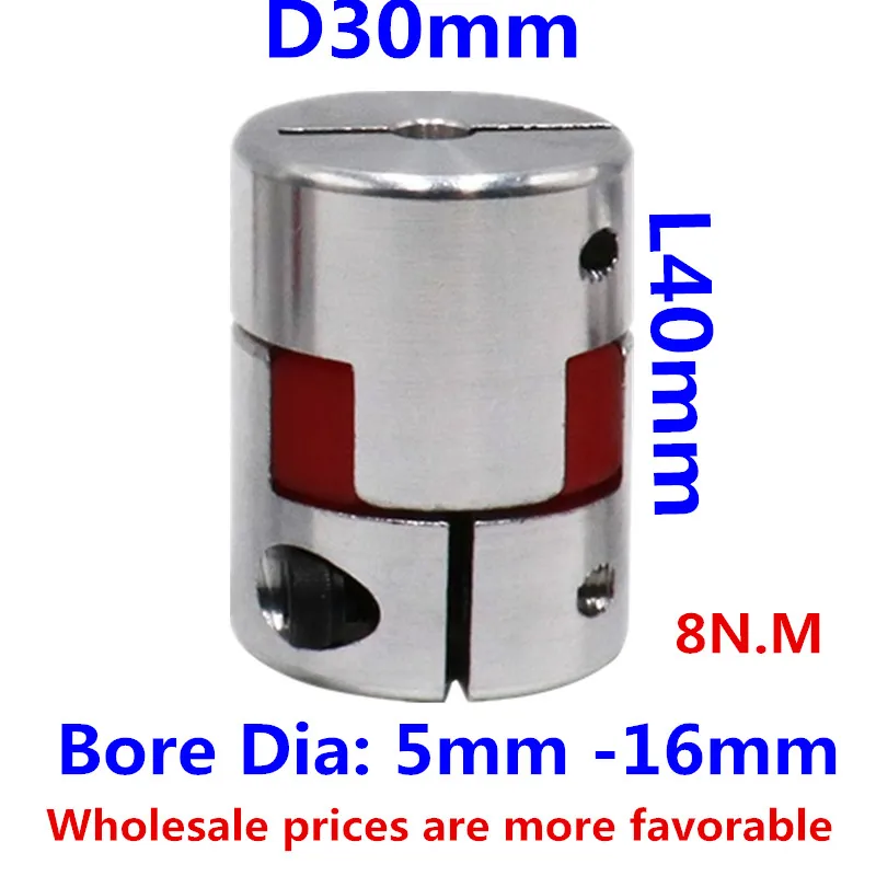1Pcs 8/10/12/12.7/14/15/16/mm D30mm L40mm Motor Flexible Plum Coupling Shaft Coupler
1Pcs 8/10/12/12.7/14/15/16/mm D30mm L40mm Motor Flexible Plum Coupling Shaft Coupler