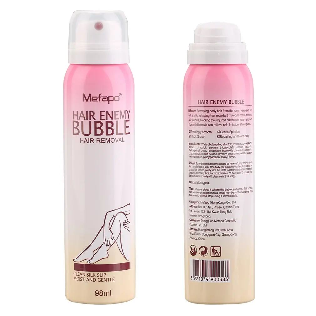 MEFAPO SprayAway Painless Hair Removal Cream Depilatory Cream Smooth Skin Body Master Removal Cream Foam Mousse Drop shipping
MEFAPO SprayAway Painless Hair Removal Cream Depilatory Cream Smooth Skin Body Master Removal Cream Foam Mousse Drop shipping