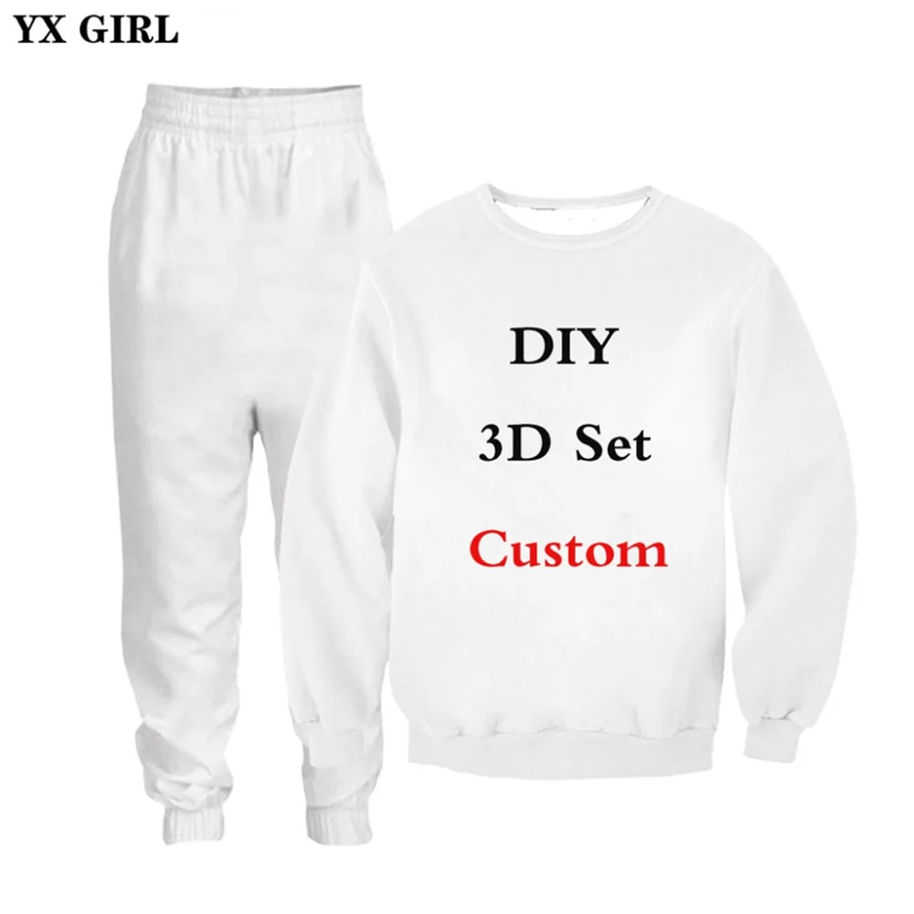 YX GIRL Прямая доставка 3D принт DIY индивидуальный дизайн для мужчин/женщин Толстовка