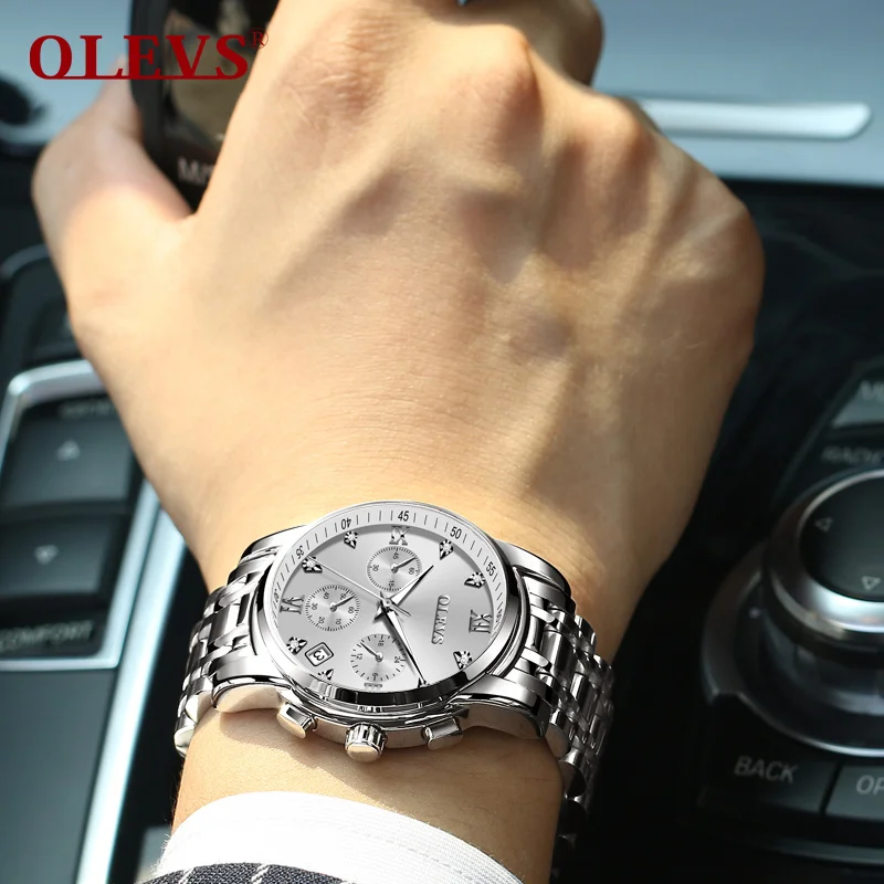 OLEVS relogio masculino Men's watch men Stainless steel Classic Fashion Rhinestone Roman scale Multifunction Wrist watches Clock
OLEVS relogio masculino Men's watch men Stainless steel Classic Fashion Rhinestone Roman scale Multifunction Wrist watches Clock