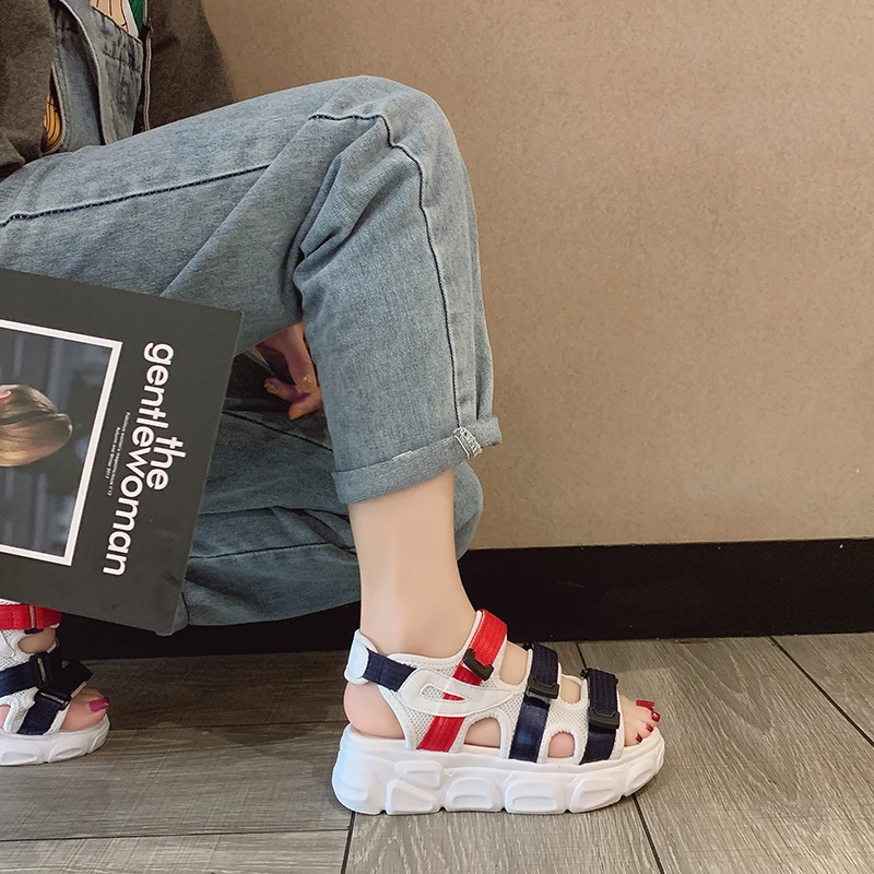 Summer Women's Sneakers Sandals Wedge White Gladiator Sport Sandals High Heels Thick Bottom Casual Shose Beach Flip Flops
Summer Women's Sneakers Sandals Wedge White Gladiator Sport Sandals High Heels Thick Bottom Casual Shose Beach Flip Flops