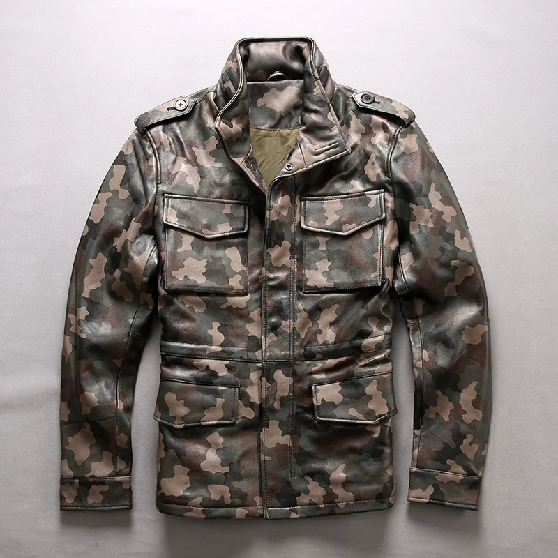 2019 Men's Genuine Leather Jacket Camouflage Classic Spring Autumn Vintage Moto Biker Thick Soft Sheepskin Coat Brand Jacket
2019 Men's Genuine Leather Jacket Camouflage Classic Spring Autumn Vintage Moto Biker Thick Soft Sheepskin Coat Brand Jacket