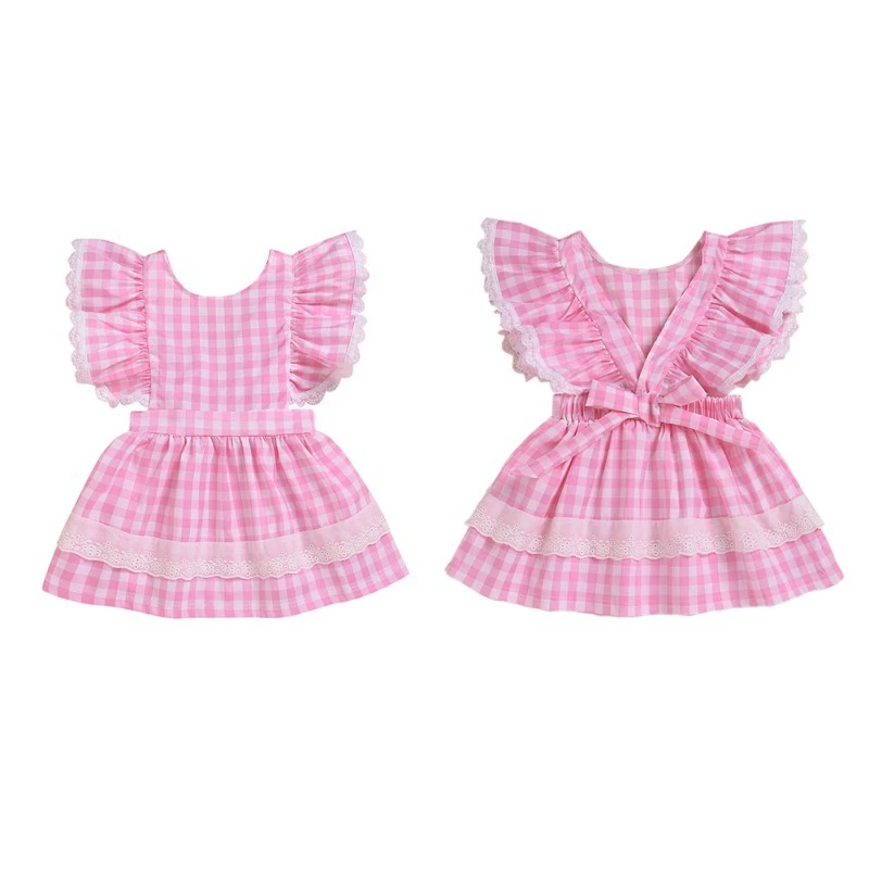 Princess Kids Girls Lace Dress Party Toddler Backless Children Sundress Summer Baby Girl Sleeveless Plaid Dress
Princess Kids Girls Lace Dress Party Toddler Backless Children Sundress Summer Baby Girl Sleeveless Plaid Dress