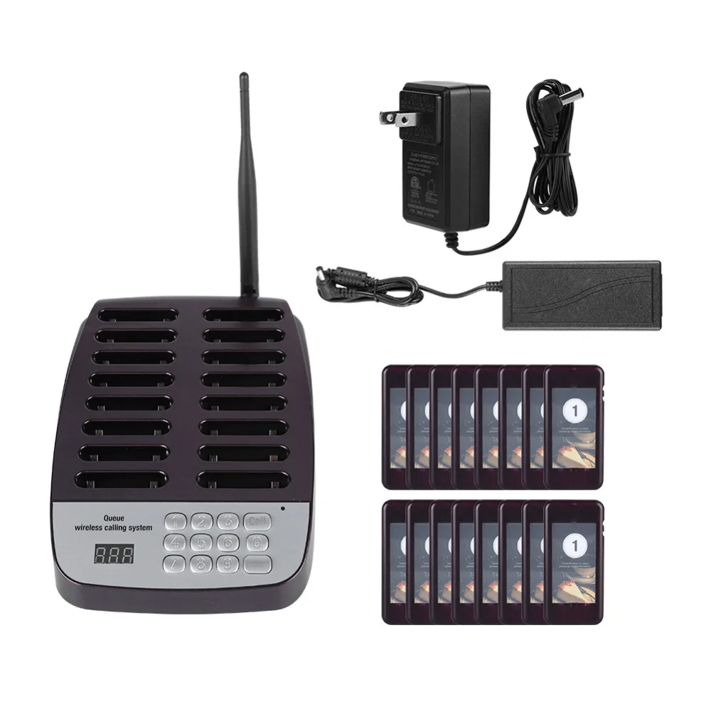 SU-66 1 Transmitter + 16 Pagers Wireless Pager System Restaurant Queuing Calling System Transmitter 100-240V For Restaurant
SU-66 1 Transmitter + 16 Pagers Wireless Pager System Restaurant Queuing Calling System Transmitter 100-240V For Restaurant