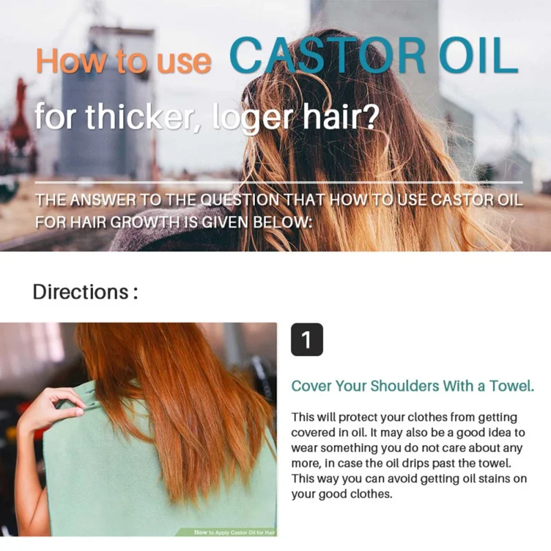 Pure Castor Oil for Hair Growth and Eyelashes