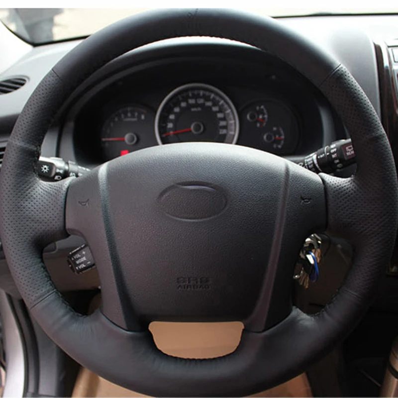 Free Shipping High Quality cowhide Top Layer Leather handmade Sewing Steering wheel covers protect For KIA Sportage
Free Shipping High Quality cowhide Top Layer Leather handmade Sewing Steering wheel covers protect For KIA Sportage