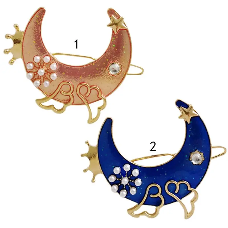 Japanese Sweet Student Side Bangs Hairpins Women Cute Crescent Moon Imitation Pearl Hair Clip Crown Glitter Oil Drop Barrettes
Japanese Sweet Student Side Bangs Hairpins Women Cute Crescent Moon Imitation Pearl Hair Clip Crown Glitter Oil Drop Barrettes