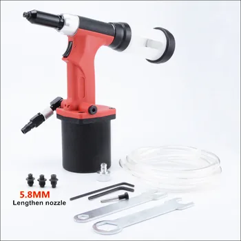 Pneumatic Riveter Self Suction Style Three Claw Rivet Tool Air Riveter Length Nozzle 5.8mm for Nail 2.4, 3.2, 4.0, 4.8mm
Pneumatic Riveter Self Suction Style Three Claw Rivet Tool Air Riveter Length Nozzle 5.8mm for Nail 2.4, 3.2, 4.0, 4.8mm