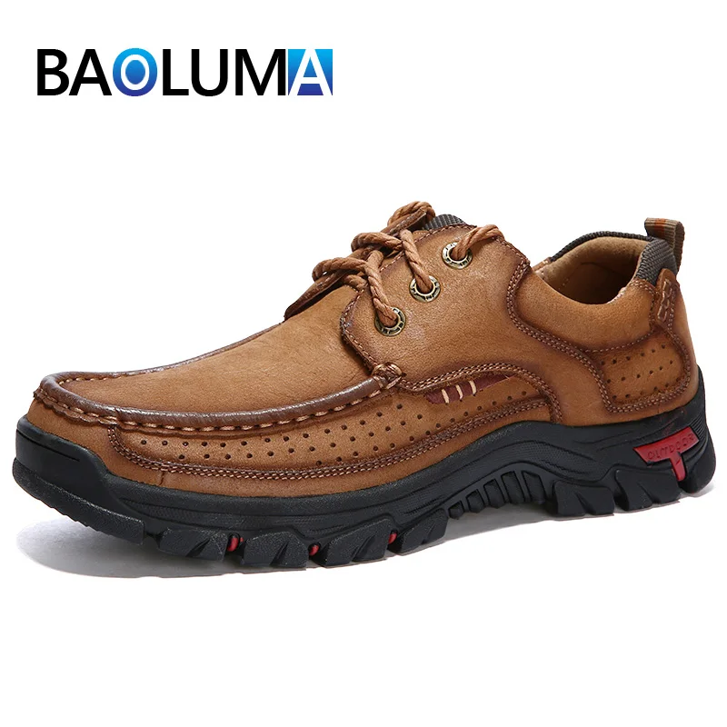 High Quality Men's Casual Shoes 100% Genuine Leather Shoes Outdoor Hiking Work Shoes Lace-Up Cow Leather shoes Plus Size 38-48
High Quality Men's Casual Shoes 100% Genuine Leather Shoes Outdoor Hiking Work Shoes Lace-Up Cow Leather shoes Plus Size 38-48
