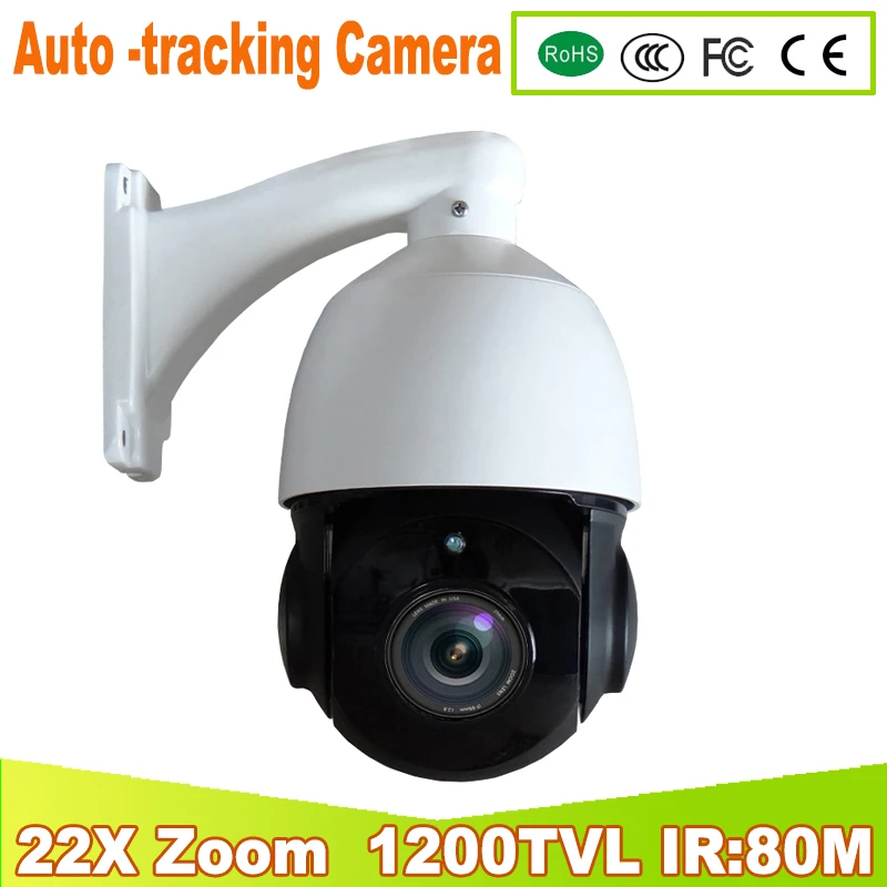 1200TVL Auto -tracking Speed Dome 1/3 CCD 1200tvl 22X Optical Zoom PTZ Camera 256 Preset Auto ptz camera ir:80m camera
1200TVL Auto -tracking Speed Dome 1/3 CCD 1200tvl 22X Optical Zoom PTZ Camera 256 Preset Auto ptz camera ir:80m camera