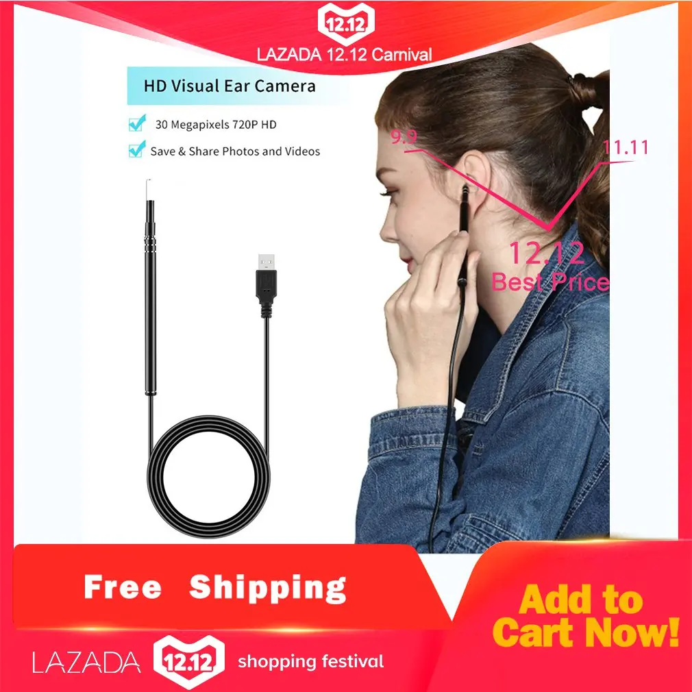 USB Ear Cleaning Tool HD Visual Ear Spoon Multifunctional Earpick With Mini Camera Pen Ear Care In-ear Cleaning Endoscope
USB Ear Cleaning Tool HD Visual Ear Spoon Multifunctional Earpick With Mini Camera Pen Ear Care In-ear Cleaning Endoscope