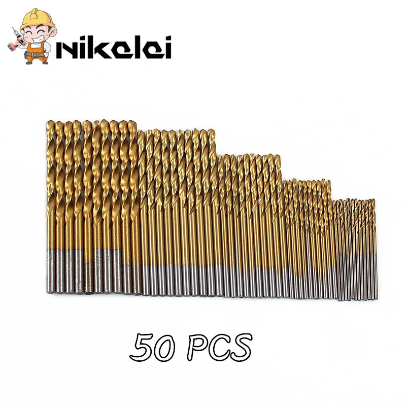 NEW 50Pcs Titanium Coated HSS High Speed Steel Drill Bit Set Tool 1/1.5/2/2.5/3mm
NEW 50Pcs Titanium Coated HSS High Speed Steel Drill Bit Set Tool 1/1.5/2/2.5/3mm