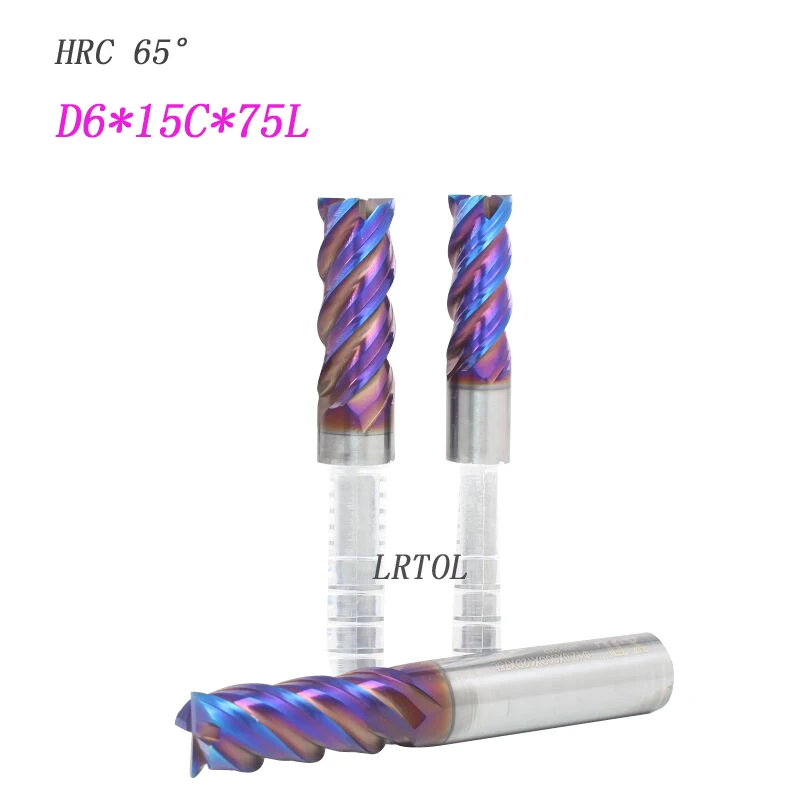 D6*15C*L75mm HRC65 material carbide flat square end mill 4 four flute coating nano,tungsten soilde use for high-speed machine
D6*15C*L75mm HRC65 material carbide flat square end mill 4 four flute coating nano,tungsten soilde use for high-speed machine