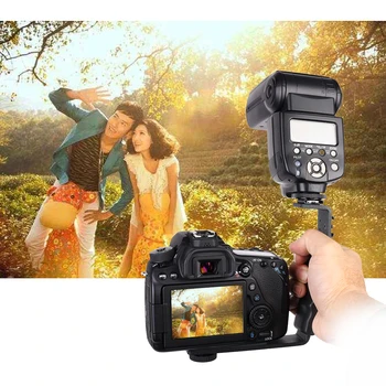 Flash Bracket DV bracket tray Dual Hot shoe L-shaped Flash Bracket for Canon Nikon DSLR Camera and Camcorders
Flash Bracket DV bracket tray Dual Hot shoe L-shaped Flash Bracket for Canon Nikon DSLR Camera and Camcorders