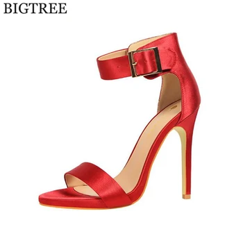 BIGTREE summer shoes 2017 New style silk high heels women sandals open toe sandals female thick heel platform sandals
BIGTREE summer shoes 2017 New style silk high heels women sandals open toe sandals female thick heel platform sandals