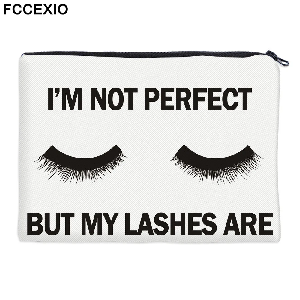 FCCEXIO New Lashes White 3D Printed Simple Makeup Bag Neceser Cosmetic Case Women Trousse De Maquillage Organizer Pencil Case
FCCEXIO New Lashes White 3D Printed Simple Makeup Bag Neceser Cosmetic Case Women Trousse De Maquillage Organizer Pencil Case