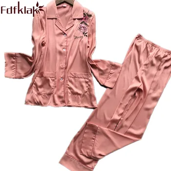 Home Clothes For Women Sleeping Nightwear Set Long Sleeve 2 Piece Sleepwear Silk Pyjamas Women's Home Suit Spring New Fdfklak
Home Clothes For Women Sleeping Nightwear Set Long Sleeve 2 Piece Sleepwear Silk Pyjamas Women's Home Suit Spring New Fdfklak