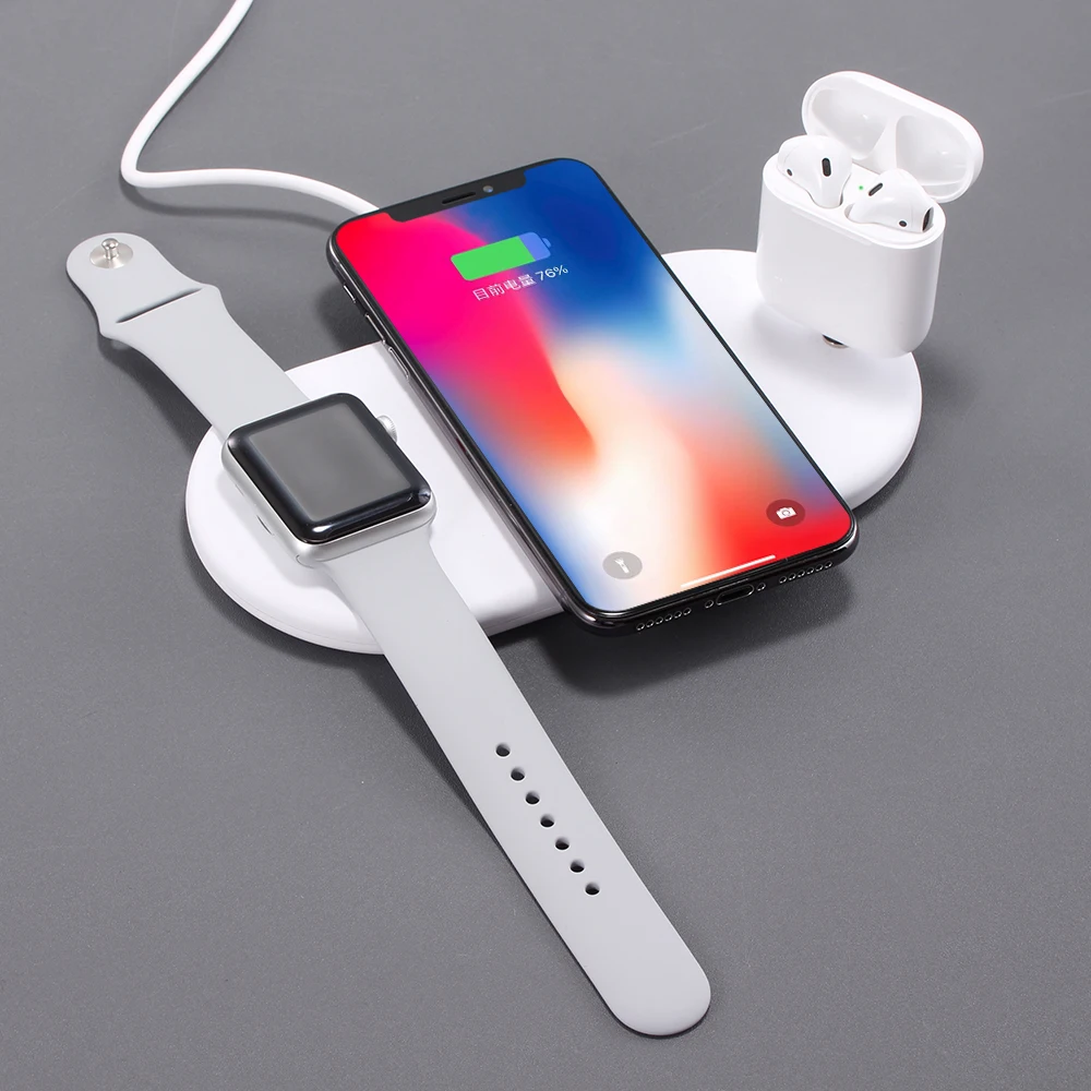3 in 1 Qi Wireless Charger Plate For iPhone X XR XS Max 8 Plus Apple Watch Airpods Fast Charging Mat For Samsung Note9 S9+ Plus
3 in 1 Qi Wireless Charger Plate For iPhone X XR XS Max 8 Plus Apple Watch Airpods Fast Charging Mat For Samsung Note9 S9+ Plus