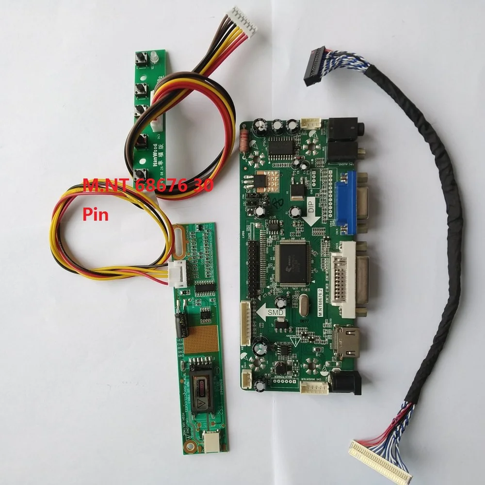Kit for LTN154P3-L02 15.4" Display Panel 1 lamps LVDS Controller board Screen Driver 1680X1050 30pin VGA Signal DVI HDMI 
Kit for LTN154P3-L02 15.4" Display Panel 1 lamps LVDS Controller board Screen Driver 1680X1050 30pin VGA Signal DVI HDMI