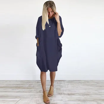Women Pocket Loose Dress Ladies Crew Neck Casual Long Tops Plus Size Embarazada Ropa Para Fashion Spring Women Pregnant Clothes
Women Pocket Loose Dress Ladies Crew Neck Casual Long Tops Plus Size Embarazada Ropa Para Fashion Spring Women Pregnant Clothes