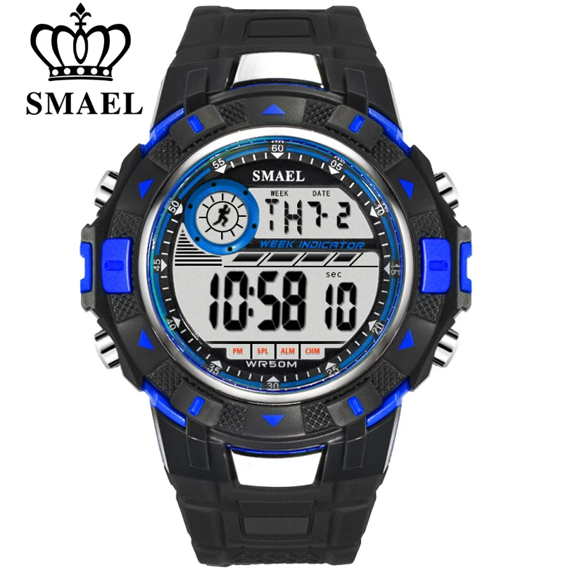 SMAEL Men Sports Watches Digital LED Light Watch Mens Military Watches Top Brand Luxury Electronic Wristwatches Relojes Hombre
SMAEL Men Sports Watches Digital LED Light Watch Mens Military Watches Top Brand Luxury Electronic Wristwatches Relojes Hombre