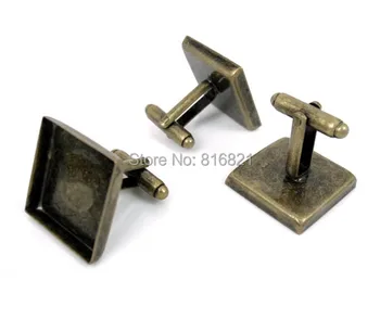 Blank Cufflinks Settings with Square Deep Wall Bezel Cups Resin Cabochon Base Men's Cuff Links DIY Findings Bronze tone Plated
Blank Cufflinks Settings with Square Deep Wall Bezel Cups Resin Cabochon Base Men's Cuff Links DIY Findings Bronze tone Plated