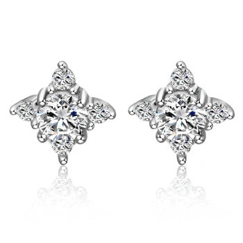 Drop Shipping Earrings Jewelry Stud 5 Stones Women Sterling Silver Zircon Zircon Earrings Female Wedding 18K White Gold Plated
Drop Shipping Earrings Jewelry Stud 5 Stones Women Sterling Silver Zircon Zircon Earrings Female Wedding 18K White Gold Plated