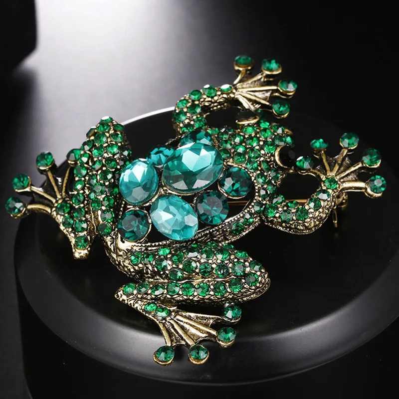 Crystal Frog Brooches for Women Green Color Animal Brooch Pin Luxury Vintage Jewelry Coat Accessories Bijouterie
Crystal Frog Brooches for Women Green Color Animal Brooch Pin Luxury Vintage Jewelry Coat Accessories Bijouterie