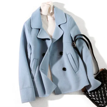British Style Double Woolen Jackets and Coats Women Autumn Winter Turn-down Collar Slim Short Coat
British Style Double Woolen Jackets and Coats Women Autumn Winter Turn-down Collar Slim Short Coat