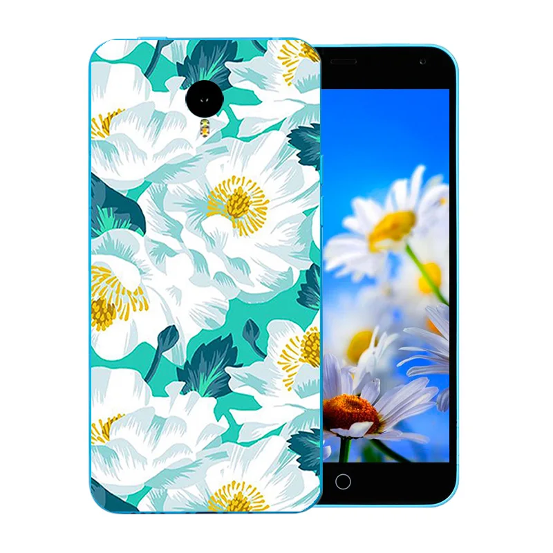 5 дюймов для Meizu M1 Note чехлы телефонов силикон мягкий TPU NOTE Meilan 1 Blossom Pattern Матовая