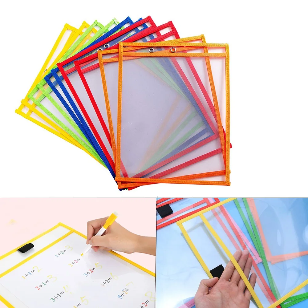 1Pcs Reusable Dry Erasable Pockets Transparent Write And Wipe Drawing Board Dry Brush Bag File Pocket For Teaching Kids Pastels
1Pcs Reusable Dry Erasable Pockets Transparent Write And Wipe Drawing Board Dry Brush Bag File Pocket For Teaching Kids Pastels