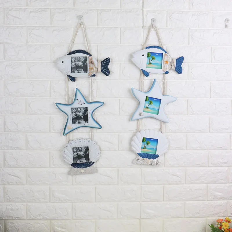Mediterranean style marine triple linked wall hanging wooden photo frame creative wall decoration photo wall partner
Mediterranean style marine triple linked wall hanging wooden photo frame creative wall decoration photo wall partner