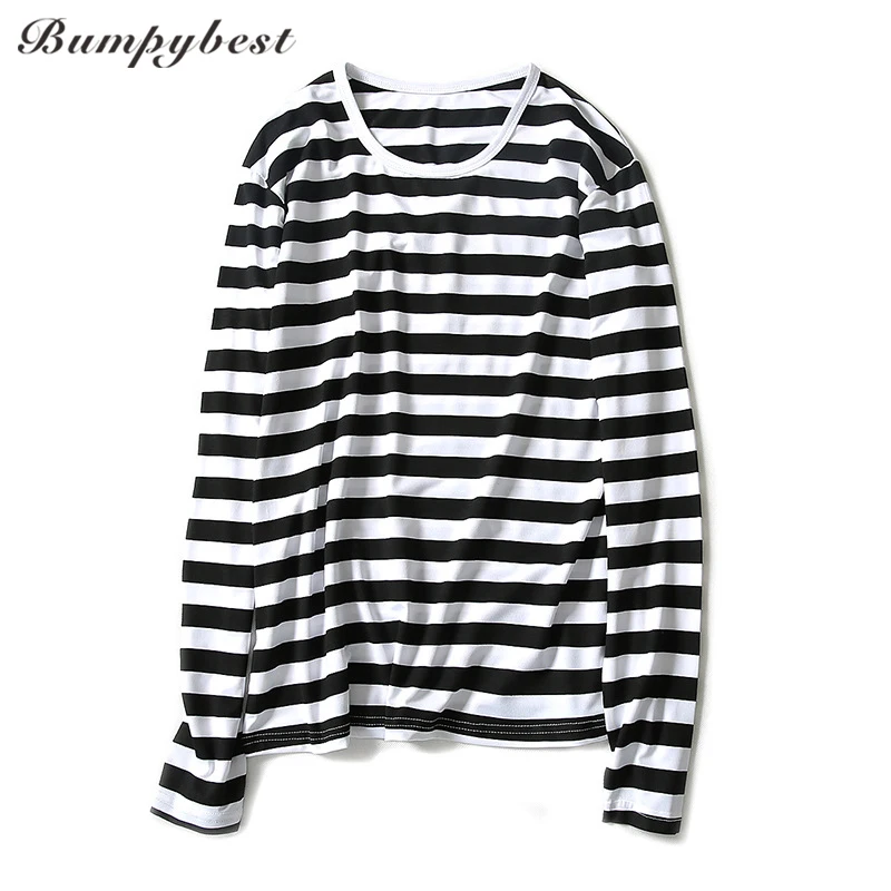 Bumpybeast 2018 Autumn striped print long-sleeved t-shirt men's bottoming shirt youth slim round neck mens tops tee Us
Bumpybeast 2018 Autumn striped print long-sleeved t-shirt men's bottoming shirt youth slim round neck mens tops tee Us