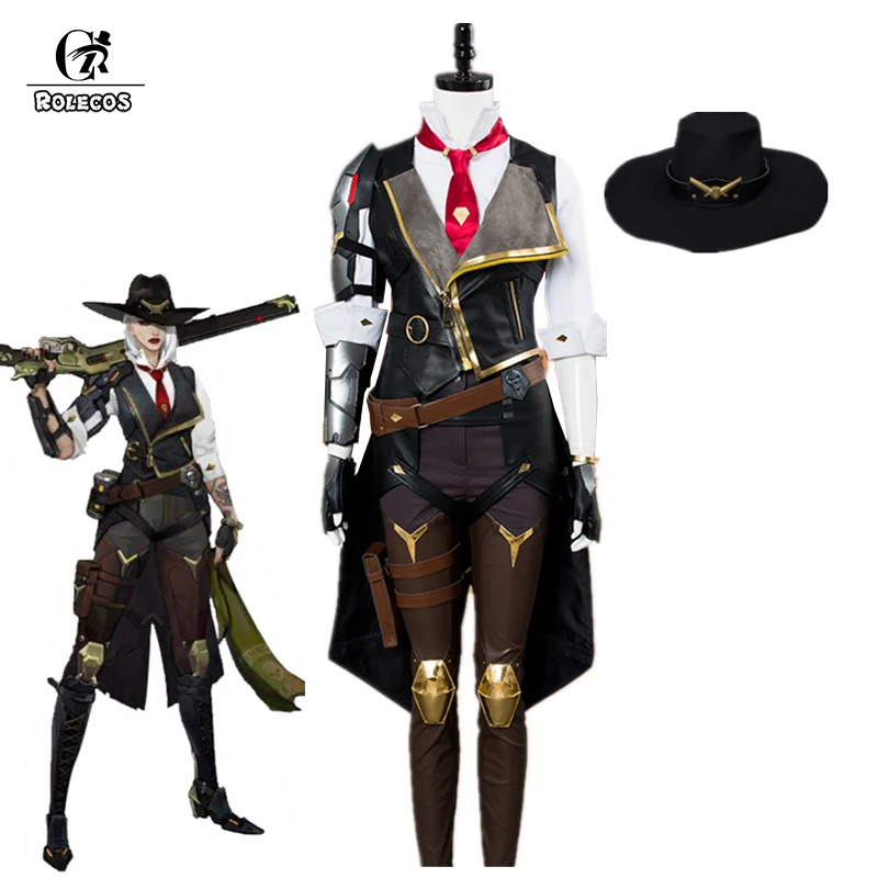 ROLECOS Over Game Watch Ashe Cosplay Costume OW Ashe Elizabeth Caledonia Cosplay Uniform for Women Full Set Hat Gloves
ROLECOS Over Game Watch Ashe Cosplay Costume OW Ashe Elizabeth Caledonia Cosplay Uniform for Women Full Set Hat Gloves