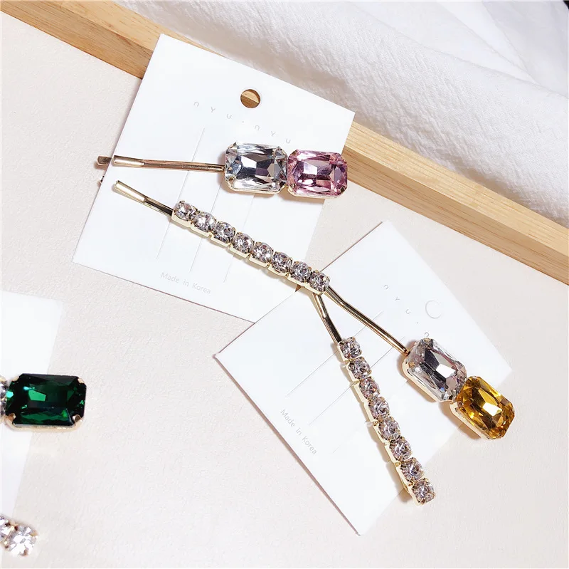 2pcs Fashion Coloured Gemstone Hair Barrette Hair Clip Hairpin Girls simple Hair Accessories Women Headdress Wholesale
2pcs Fashion Coloured Gemstone Hair Barrette Hair Clip Hairpin Girls simple Hair Accessories Women Headdress Wholesale