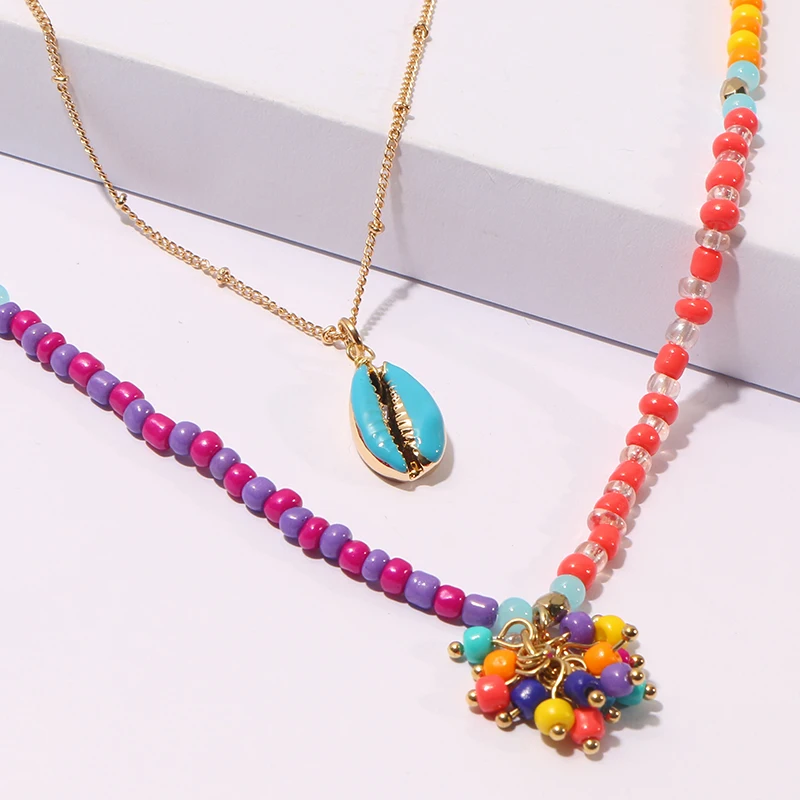 KOMi Boho Handmade Colorful Beach Turquoises Shell CoralsBeaded Necklaces Pendents for Wedding Statement Necklaces B40109
KOMi Boho Handmade Colorful Beach Turquoises Shell CoralsBeaded Necklaces Pendents for Wedding Statement Necklaces B40109