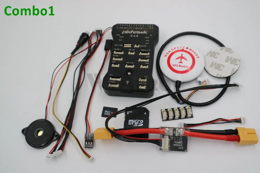 Контроллер полета Pixhawk PX4 PIX 2.4.8 + 433/915 Телеметрия M8N GPS мини OSD PM переключатель