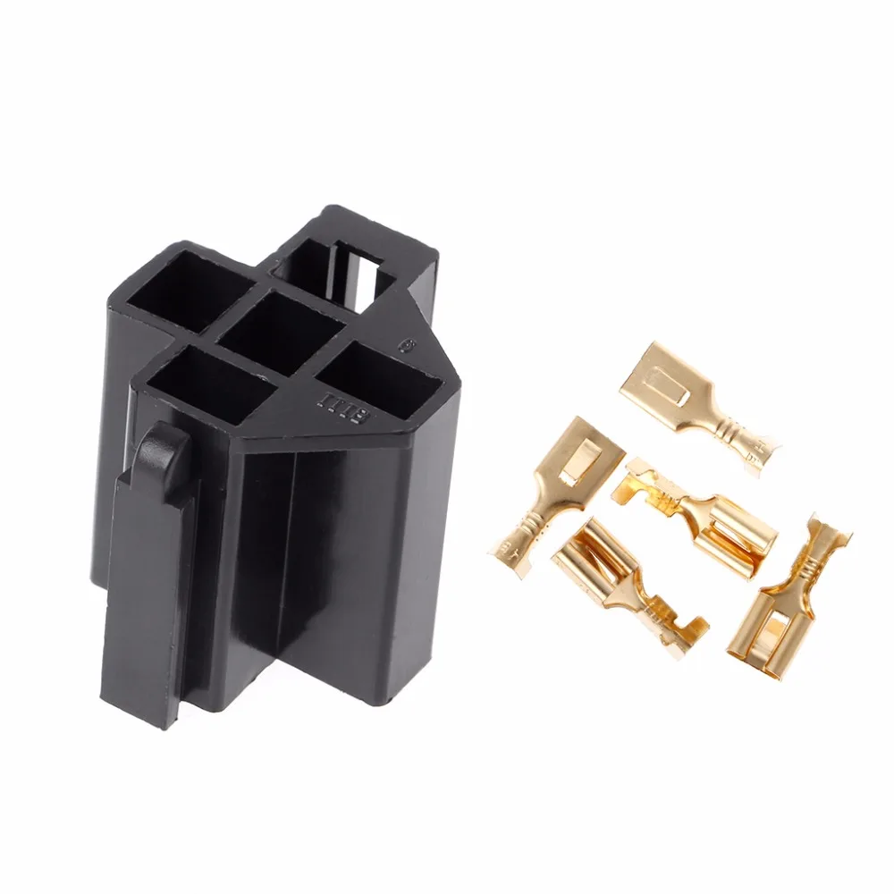 40A 5 Pin Relay Connector Socket with 5 x 6.3mm Terminals Car Truck Vehicle Relay Case Holder Power Supplies
40A 5 Pin Relay Connector Socket with 5 x 6.3mm Terminals Car Truck Vehicle Relay Case Holder Power Supplies