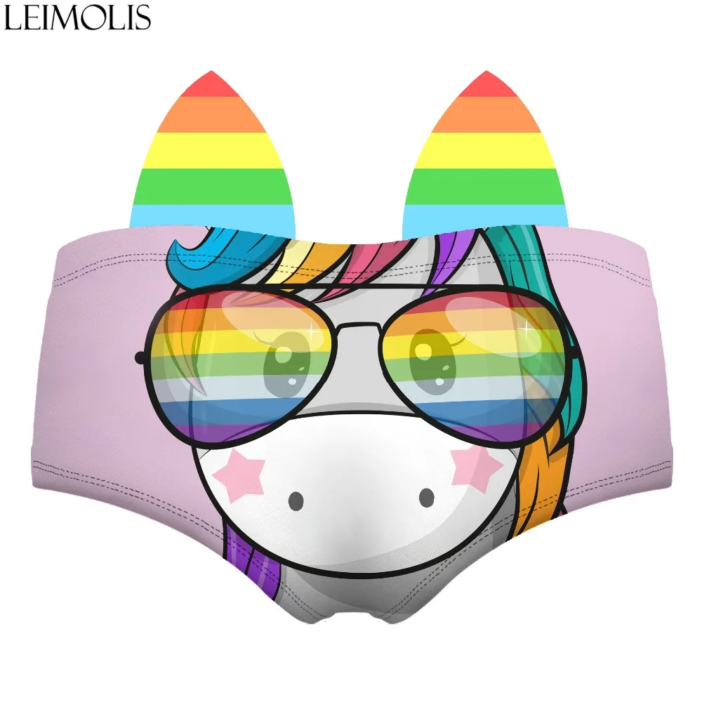 LEIMOLIS unicorn rainbow funny print sexy hot ear panties female kawaii Lovely underwear push up briefs women lingerie thongs
LEIMOLIS unicorn rainbow funny print sexy hot ear panties female kawaii Lovely underwear push up briefs women lingerie thongs
