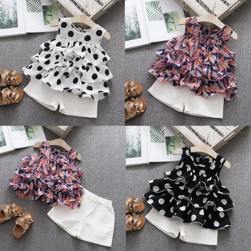 New Children Baby Girls Sets Sleeveless Ruffles Dot Print Cake Dress Tops Shorts Set Toddler Kids Outfits Clothes dropshipping
New Children Baby Girls Sets Sleeveless Ruffles Dot Print Cake Dress Tops Shorts Set Toddler Kids Outfits Clothes dropshipping
