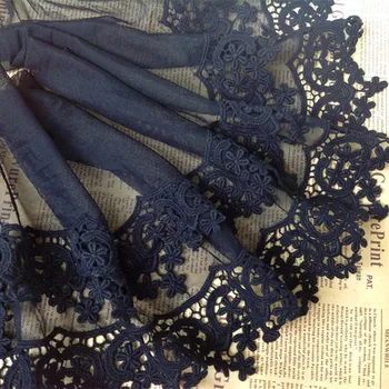 3 Yard/lot Water soluble lace fabric black white beautiful cotton gauze embroidery lace trim 22cm wide clothes accessories
3 Yard/lot Water soluble lace fabric black white beautiful cotton gauze embroidery lace trim 22cm wide clothes accessories