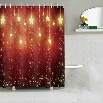 Christmas stars 3D Printed Shower Curtains Waterproof Polyester Fabric Bath Bathroom Curtain With Hooks
Christmas stars 3D Printed Shower Curtains Waterproof Polyester Fabric Bath Bathroom Curtain With Hooks