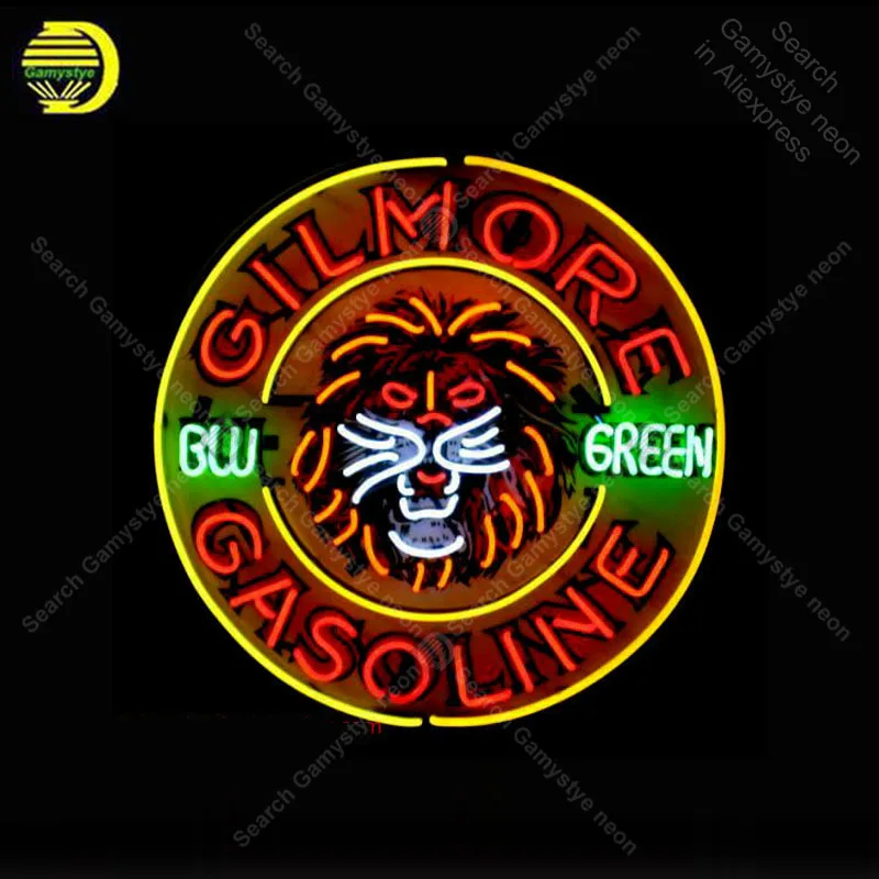 Неоновая вывеска для Gilmore бензиновая неоновая лампочка зеленая пивная бара