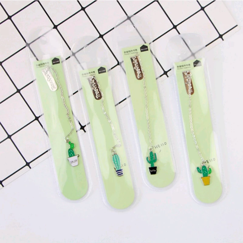 24 pcs/lot cactus metal pendant bookmarks for book kawaii animal book markers page holder gift cute Stationery
24 pcs/lot cactus metal pendant bookmarks for book kawaii animal book markers page holder gift cute Stationery