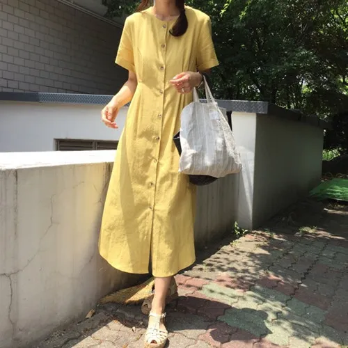 Women Summer Long Dress Elegant Short Sleeve Slim Single Breasted Tunic Female Vestiti Donna Casual Beach Maxi Party Jupe Femme
Women Summer Long Dress Elegant Short Sleeve Slim Single Breasted Tunic Female Vestiti Donna Casual Beach Maxi Party Jupe Femme