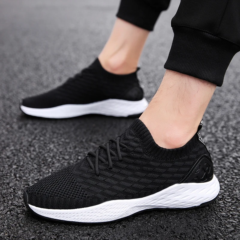New Mens Mesh Athletic Outdoor Sport Shoes Male Sneakers Breathable Running Lightweight Men Lace-Up Cushioning Walking | Спорт и