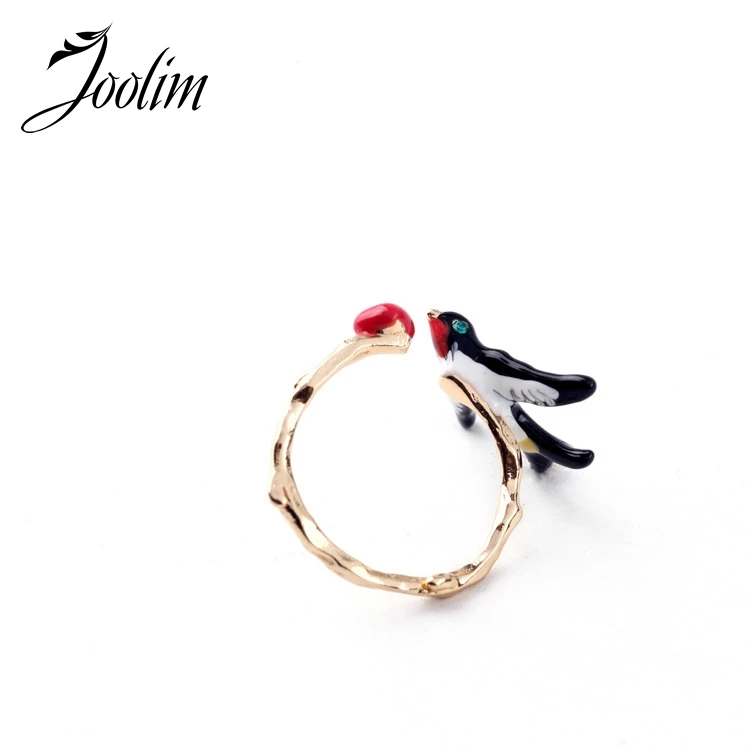 JOOLIM Jewelry Wholesale/High Quality Enamel Bird Women Ring Jewelry Accessories Factory Supply
JOOLIM Jewelry Wholesale/High Quality Enamel Bird Women Ring Jewelry Accessories Factory Supply