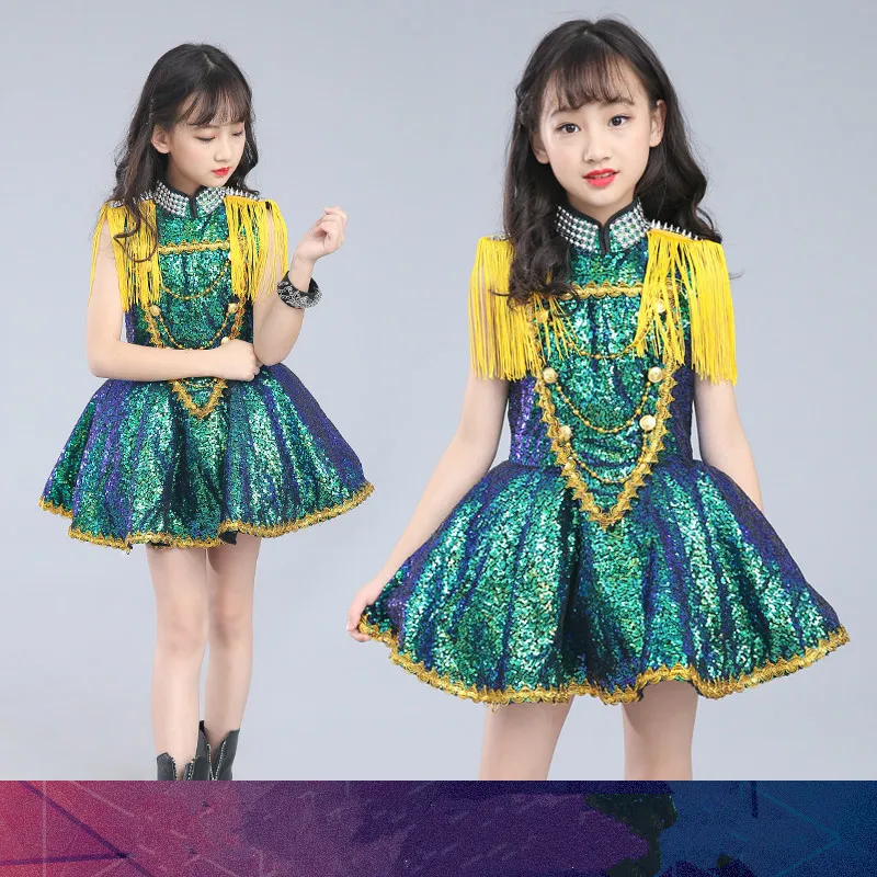 New Children's Jazz Dance Costume Girl Siamese Skirt Fringed Sequin Model Drum Performance Stage
New Children's Jazz Dance Costume Girl Siamese Skirt Fringed Sequin Model Drum Performance Stage
