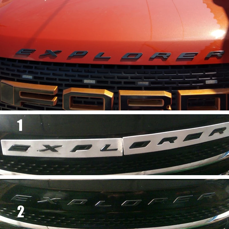 DIY car 3D EXPLORER Fixed Letters Hood Emblem Chrome Logo Badge Sticker For 2011 2012 2013 2014 2015 2016 Ford Explorer Sport
DIY car 3D EXPLORER Fixed Letters Hood Emblem Chrome Logo Badge Sticker For 2011 2012 2013 2014 2015 2016 Ford Explorer Sport