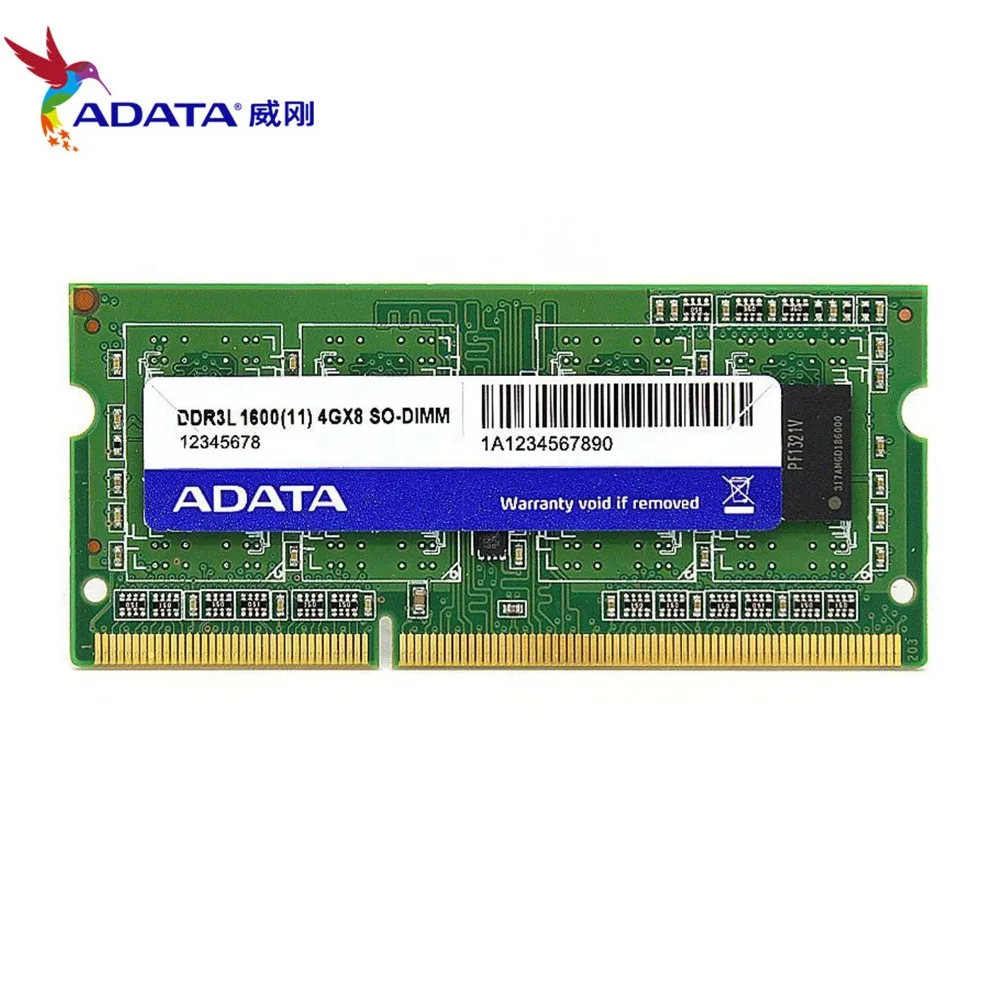 AData 8GB 2pcsX4GB DDR3L 4GB 4G 1600MHz 2RX8 PC3-12800 DDR3 ноутбук RAM SO-DIMM 1333 10600 204-PIN память ноутбука |